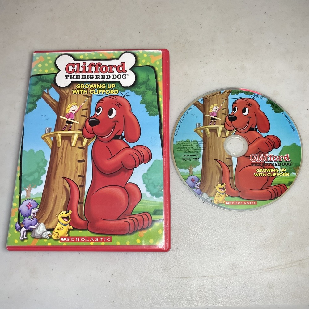 Clifford The Big Red Dog Growing Up With Clifford DVD Scholastic RARE HTF OOP